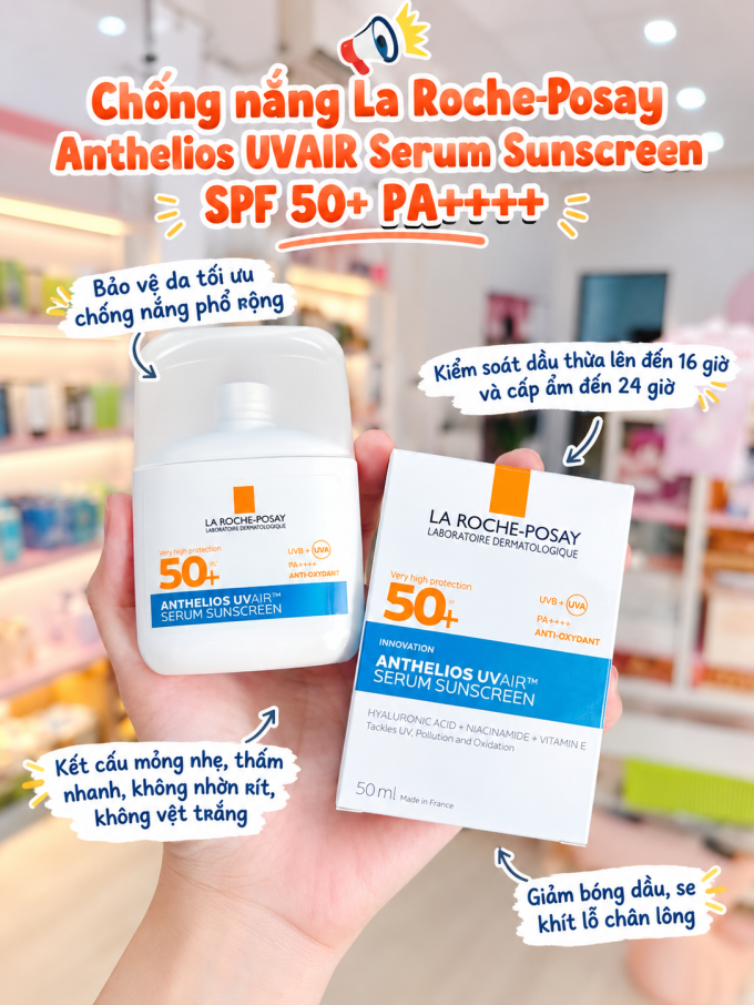 Serum Chống Nắng La Roche-Posay Anthelios UVAIR 50ml SPF50+ PA++++